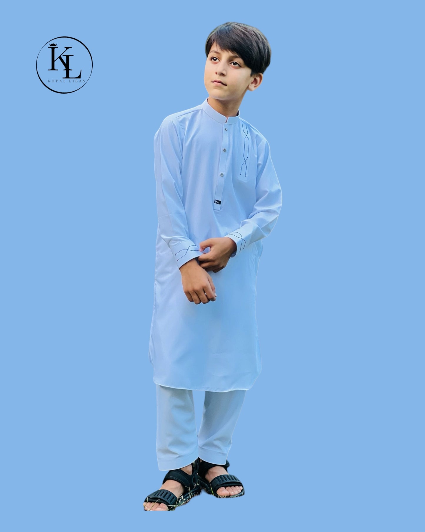 Light Sky Blue  Kameez Shalwar