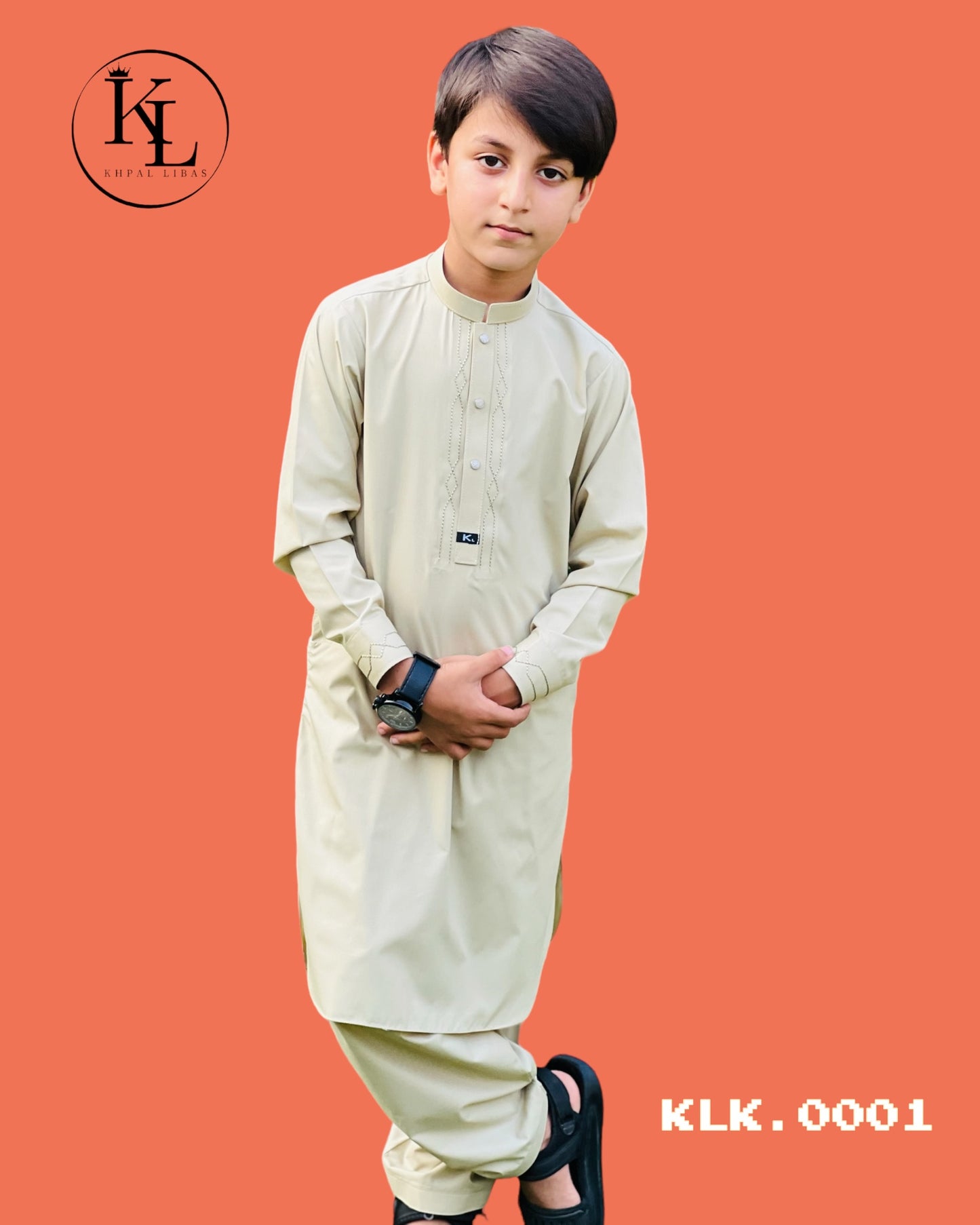 Cream Kameez Shalwar(KLK:0001)