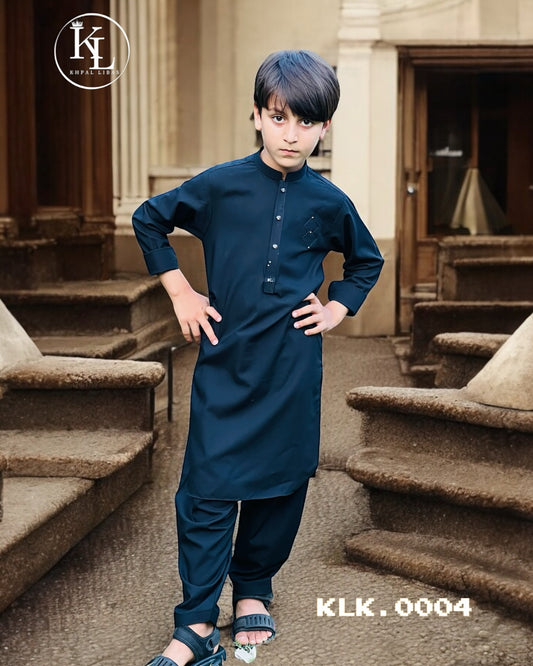 Mid Night Navy Kameez Shalwar