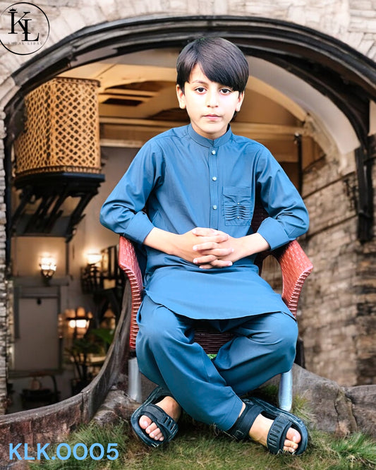 Cyan Kameez Shalwar: